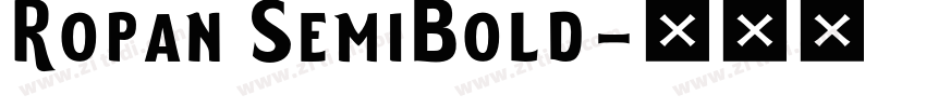 Ropan SemiBold字体转换